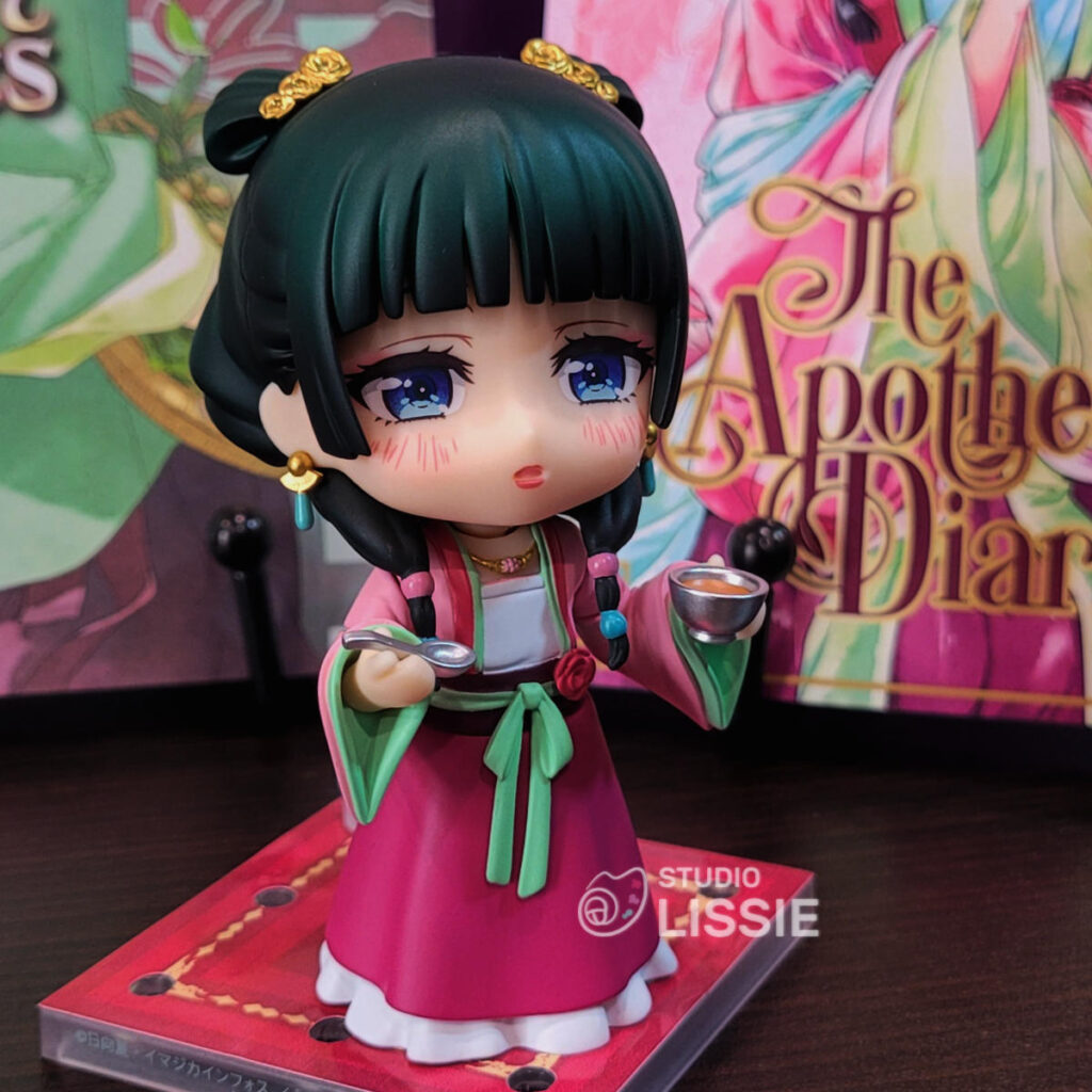 The Apothecary Diaries garden party rug as a vinyl sticker for nendoroid bases